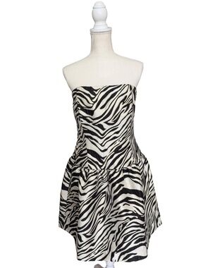 Lilly Pulitzer Akela Strapless Fit & Flare Dress Zebra Jacquard